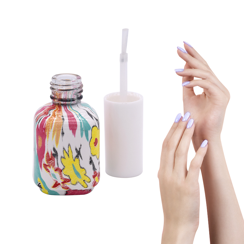 Fast Delivery Heat Transfer Colorful Dazzling Ilicone Ice Cream Nail Polish Bottle
