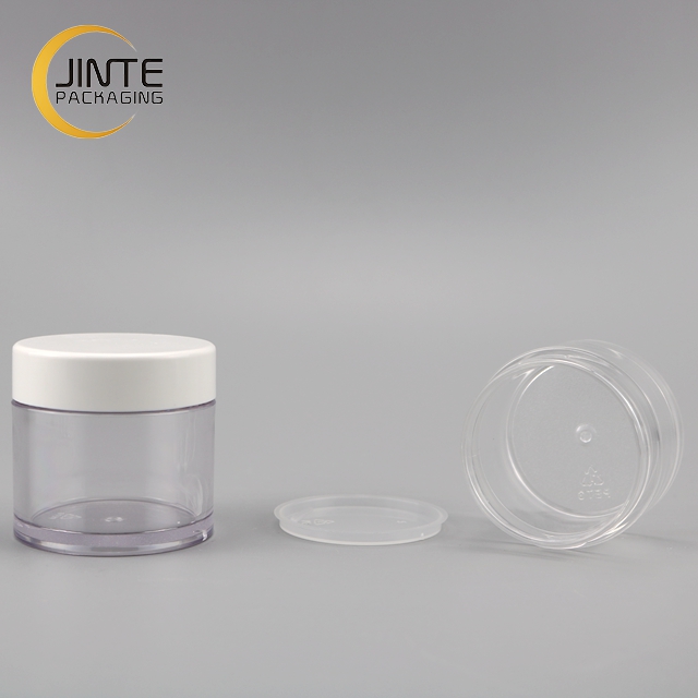 Fast Delivery Plastic Pomade Container, Clear Plastic Hair Mask Jar with White Cap 1OZ/30ml