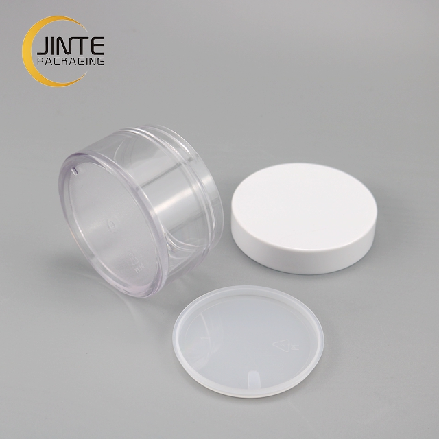 Fast Delivery Plastic Pomade Container, Clear Plastic Hair Mask Jar with White Cap 1OZ/30ml