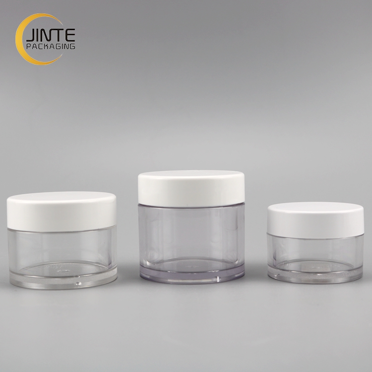 Fast Delivery Plastic Pomade Container, Clear Plastic Hair Mask Jar with White Cap 1OZ/30ml