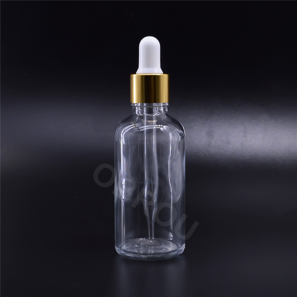 Fast Shipping 5ml 10ml 15ml 20ml 30ml 50ml 100ml clear amber green blue sterile glass dropper bottle with gold dropper
