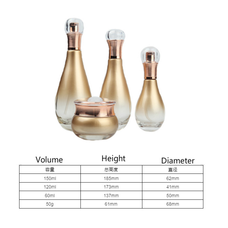 Fast Shipping in stock round shape 50gram empty clear transparent glass cream cosmetic jars containers