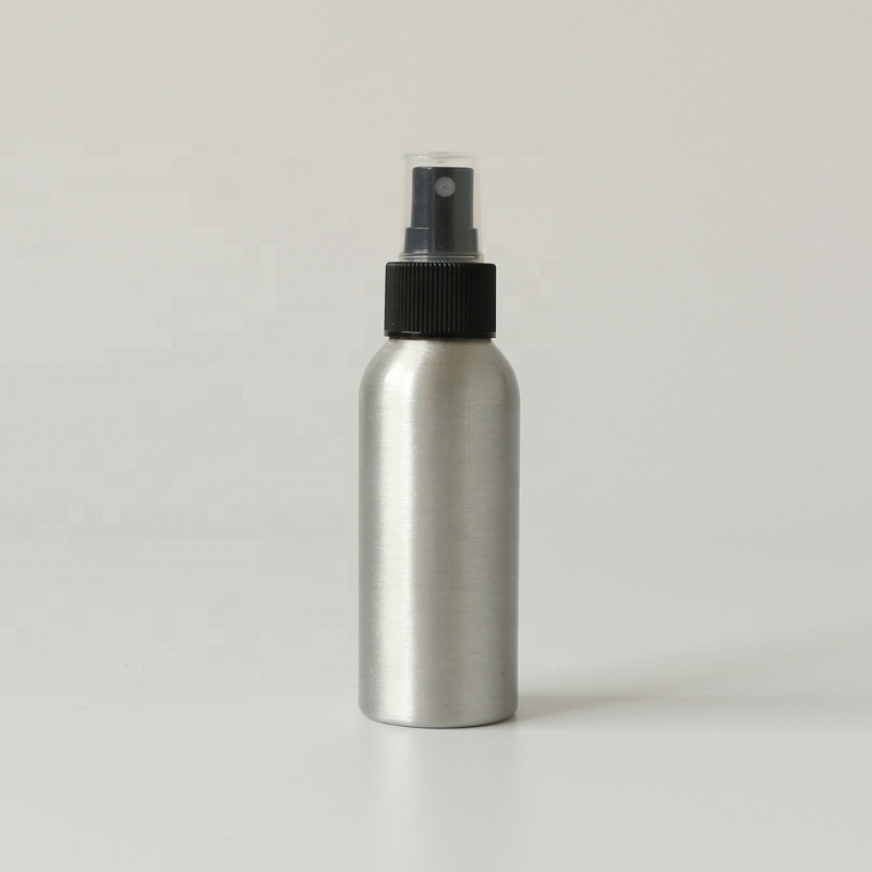 Fast delivery 100ml silver color aluminum mist spray bottle for natural hand sanitizer cleaner spray