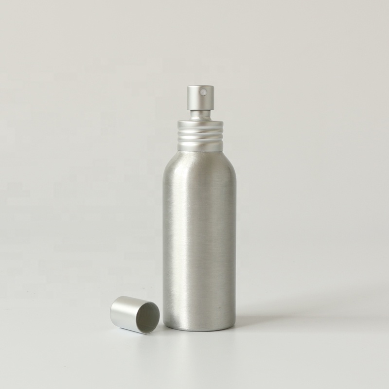 Fast delivery 100ml silver color aluminum mist spray bottle for natural hand sanitizer cleaner spray