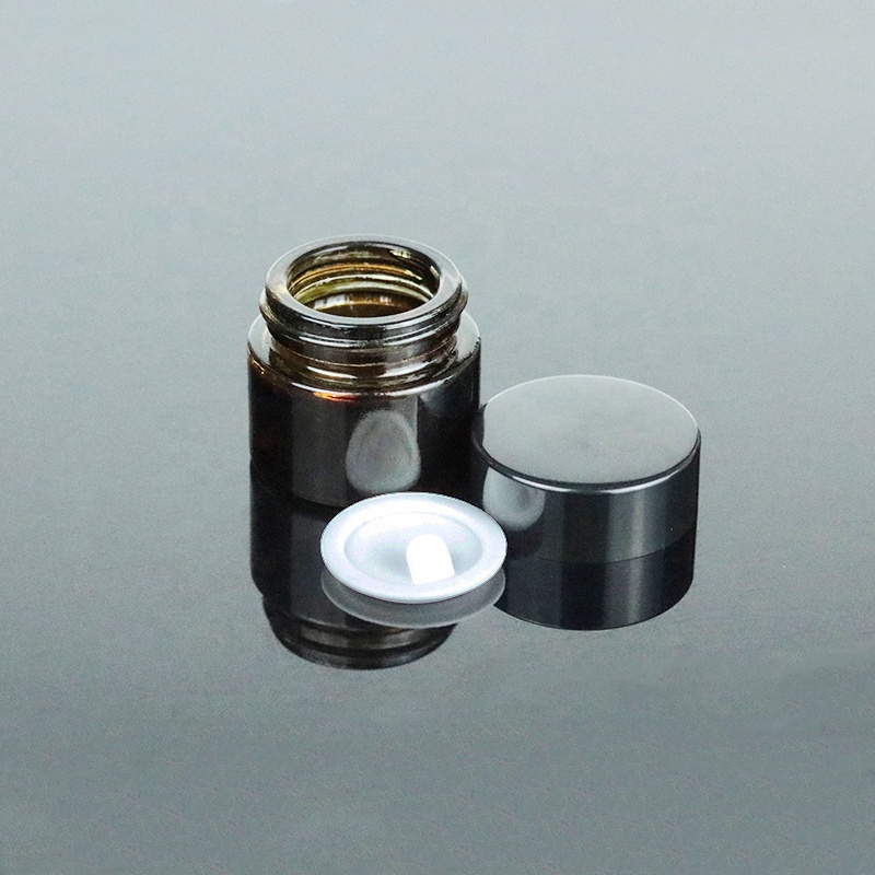 Fast delivery 10g amber small glass jars 10ml powder cream container jar (GJM10)