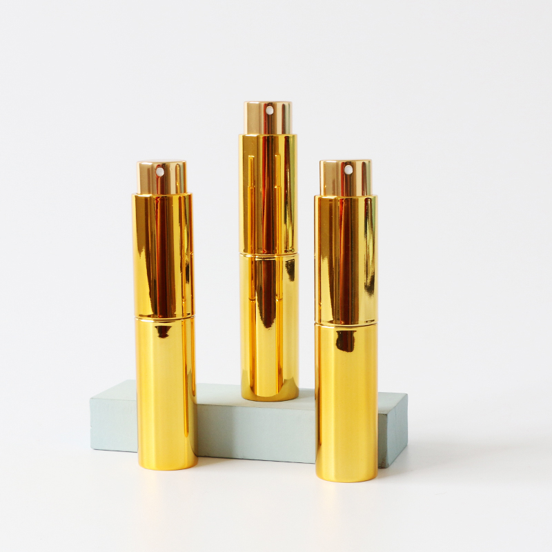 Fast delivery empty 8ml 10ml mini portable luxury travel size refillable pocket perfume atomizer glass bottle for spray