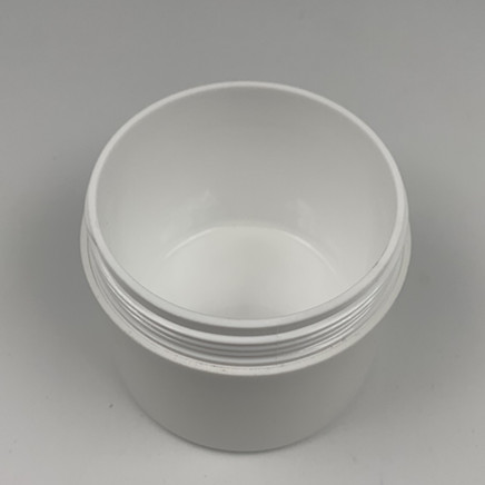 Fast delivery white single wall cap pp plastic double wall cosmetic jar