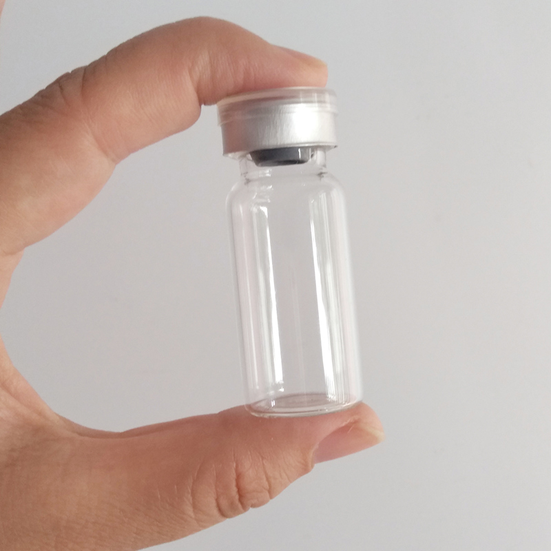 Fast shipping wholesale 10ml vial labels clear glass aluminum vial