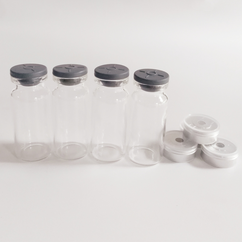 Fast shipping wholesale 10ml vial labels clear glass aluminum vial