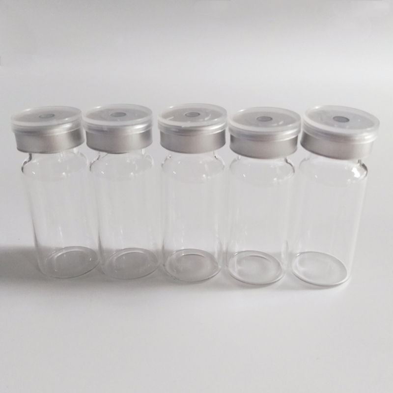 Fast shipping wholesale 10ml vial labels clear glass aluminum vial