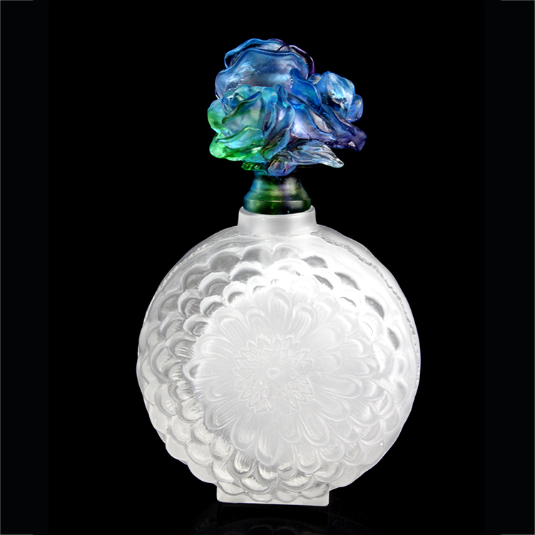 Fengming Glass Rose Perfume Bottle Gift Packaging Personal Care Blue Color 20 Pcs Factory Wholesale High Quality Design Empty