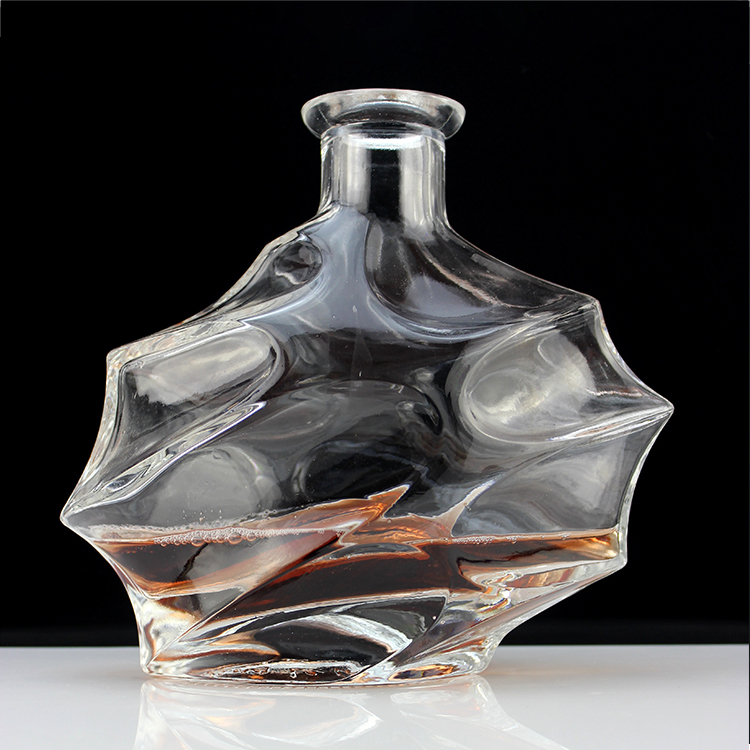 Fengming Unique Clear Whisky Bottles High Quality Cheap 1.7kg Wine Bottle Gift Packaging 10 Pcs Beverage Liquid Transparent