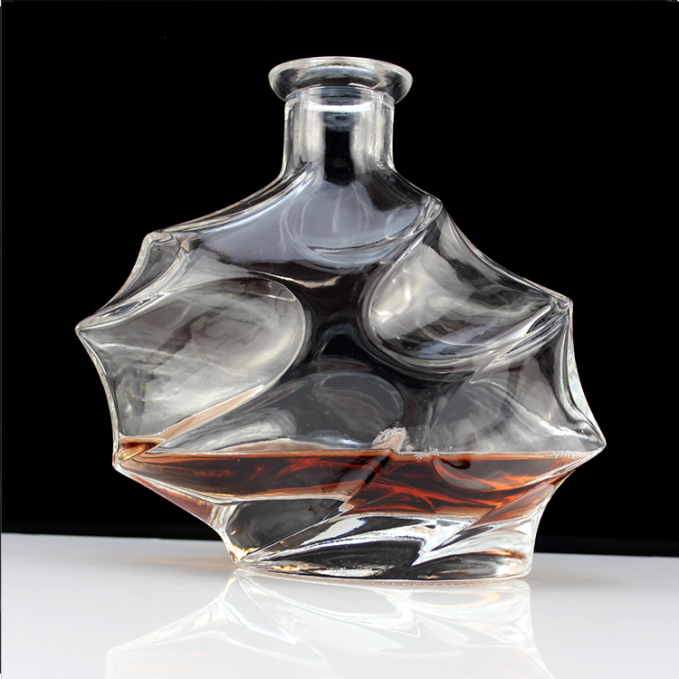 Fengming Unique Clear Whisky Bottles High Quality Cheap 1.7kg Wine Bottle Gift Packaging 10 Pcs Beverage Liquid Transparent