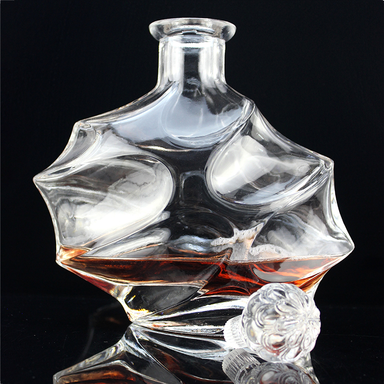 Fengming Unique Clear Whisky Bottles High Quality Cheap 1.7kg Wine Bottle Gift Packaging 10 Pcs Beverage Liquid Transparent