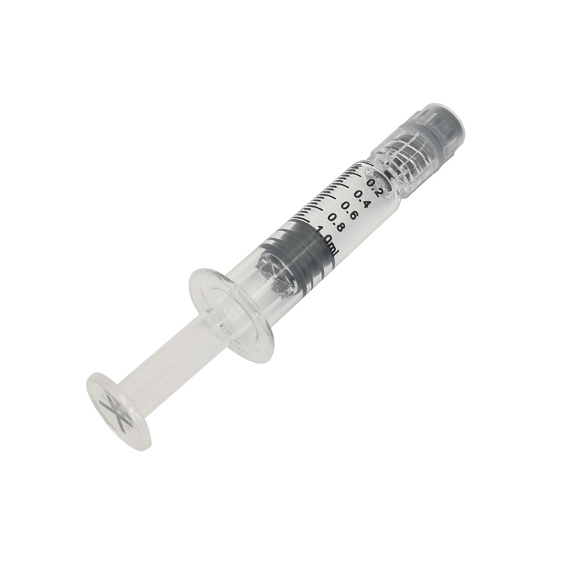 Filling vape cartridges 1ml luer lock concentrate glass syringe for cbd oil