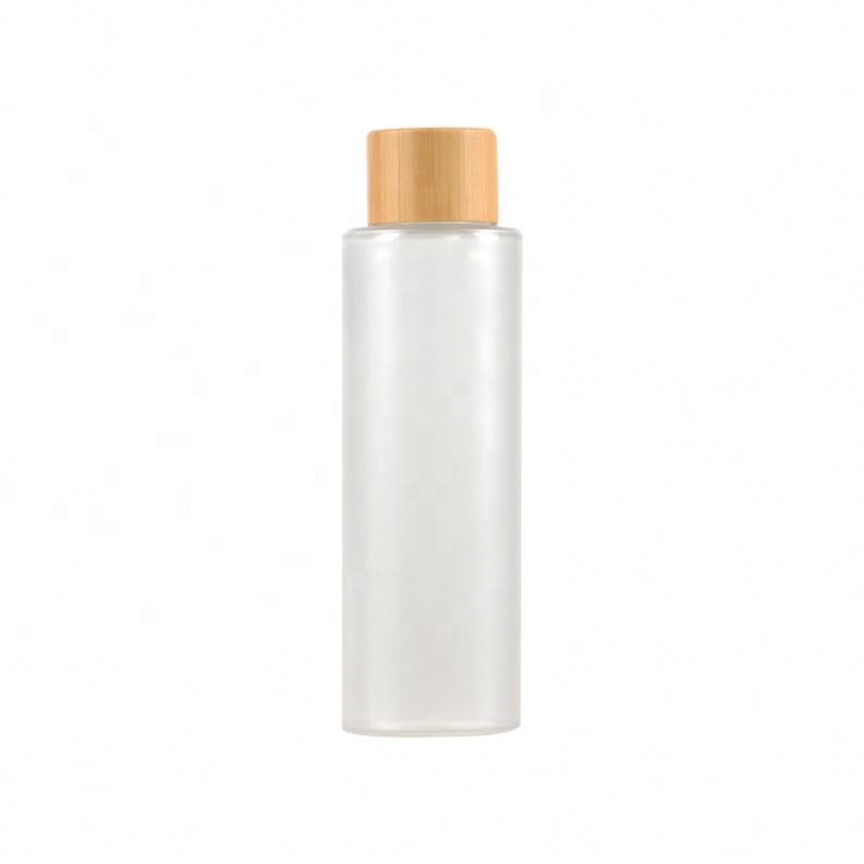 Fine Quality PET Plastic lotion bottle with bamboo lid
