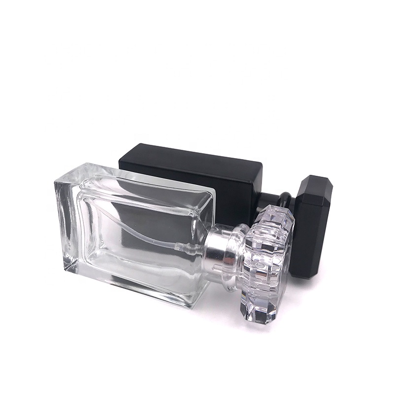 Fine mist clear matte black victoria secret perfume spray bottles 30ml 1oz square glass perfume bottle
