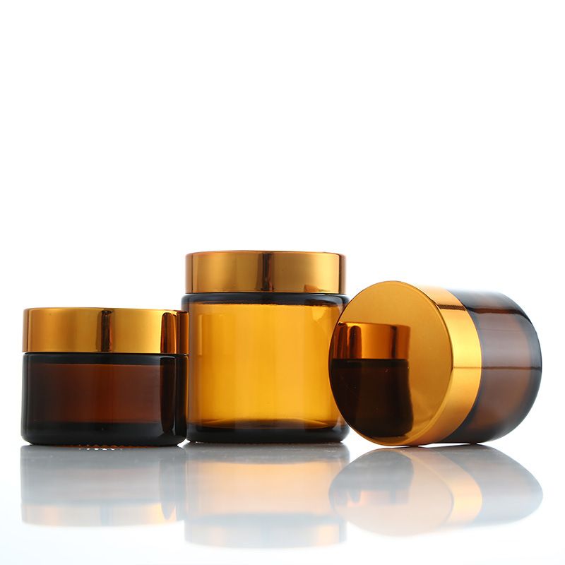 Flacons de Bouteilles en verre pour des produits Reutilisable Bouteilles Boite Pot Vide En Verre Ambre