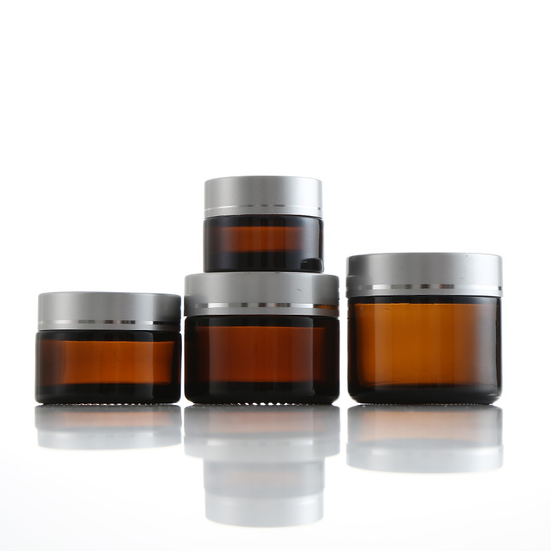 Flacons de Bouteilles en verre pour des produits Reutilisable Bouteilles Boite Pot Vide En Verre Ambre