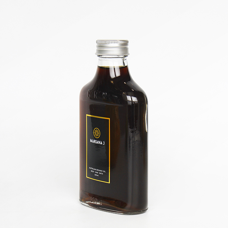 Flask Bottle 200ml Flat Glass Cold Brew Coffee Juice Bottles