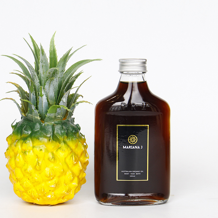 Flask Bottle 200ml Flat Glass Cold Brew Coffee Juice Bottles