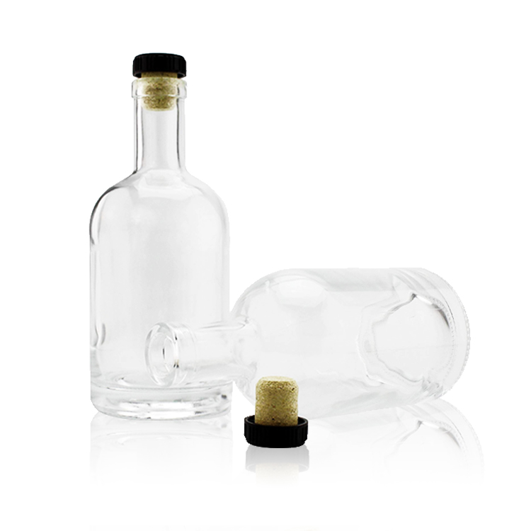 Flat Flask Liquor Alcohol Spirits Wine Beverage Glass Bottle 75 500 700ml