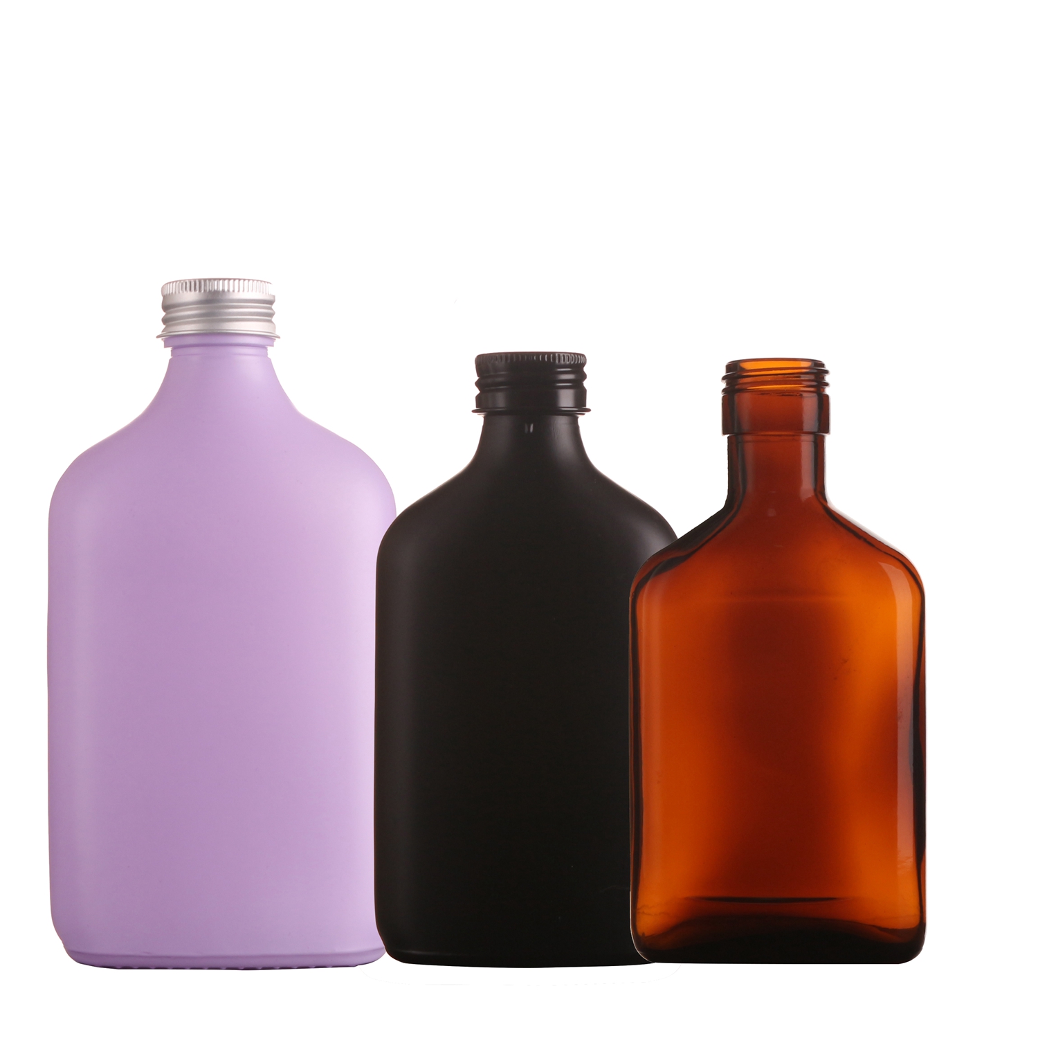 Flat Hip Flask 50ml 100ml 150ml 200ml 250ml 350ml 500ml Cold Brew Coffee Glass Spirits Whisky Drinking Liquor Bottles