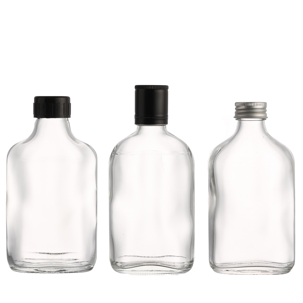 Flat Hip Flask 50ml 100ml 150ml 200ml 250ml 350ml 500ml Cold Brew Coffee Glass Spirits Whisky Drinking Liquor Bottles