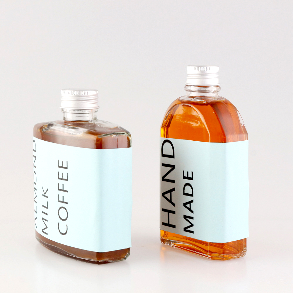 Flat Hip Flask 50ml 100ml 150ml 200ml 250ml 350ml 500ml Cold Brew Coffee Glass Spirits Whisky Drinking Liquor Bottles