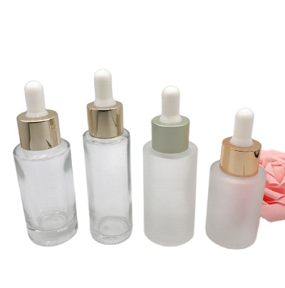 Flat Shoulder Cosmetics Glass Dropper Bottle 30ml 50ml 100ml Essential Oil Dropper Bottle