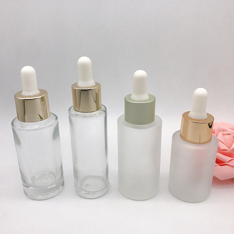 Flat Shoulder Glass Dropper Bottle 30ml 50ml 100ml Essential Oil Dropper Bottle