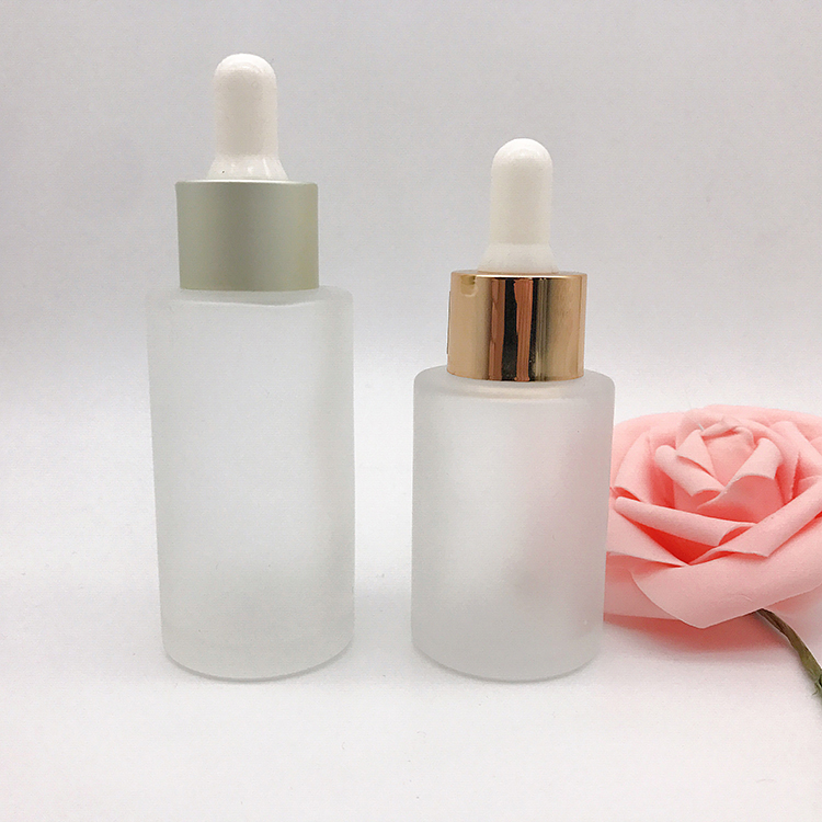 Flat Shoulder Glass Dropper Bottle 30ml 50ml 100ml Essential Oil Dropper Bottle