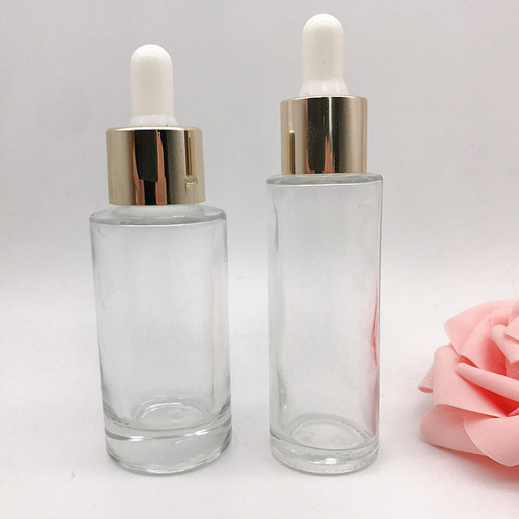 Flat Shoulder Glass Dropper Bottle 30ml 50ml 100ml Essential Oil Dropper Bottle