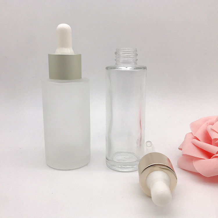 Flat Shoulder Glass Dropper Bottle 30ml 50ml 100ml Essential Oil Dropper Bottle