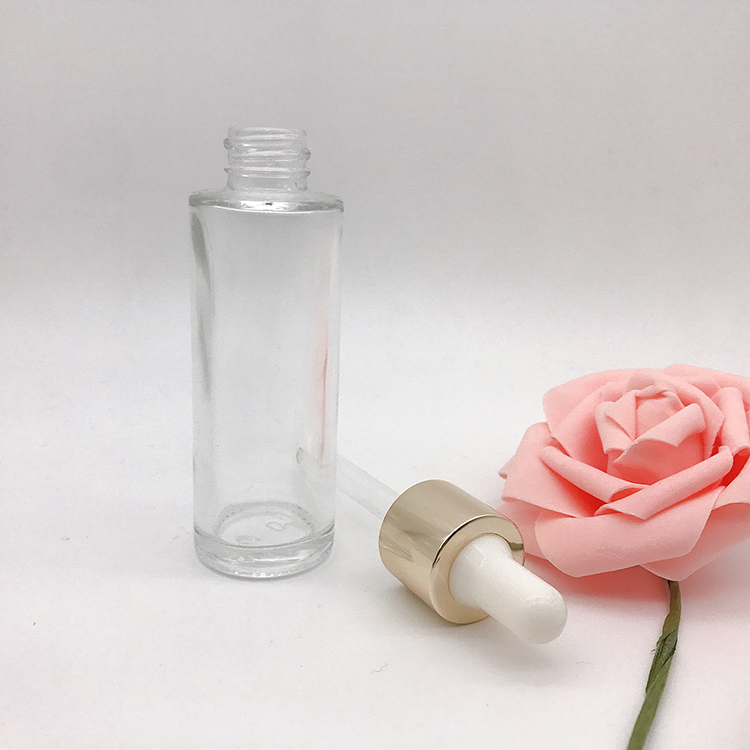 Flat Shoulder Glass Dropper Bottle 30ml 50ml 100ml Essential Oil Dropper Bottle