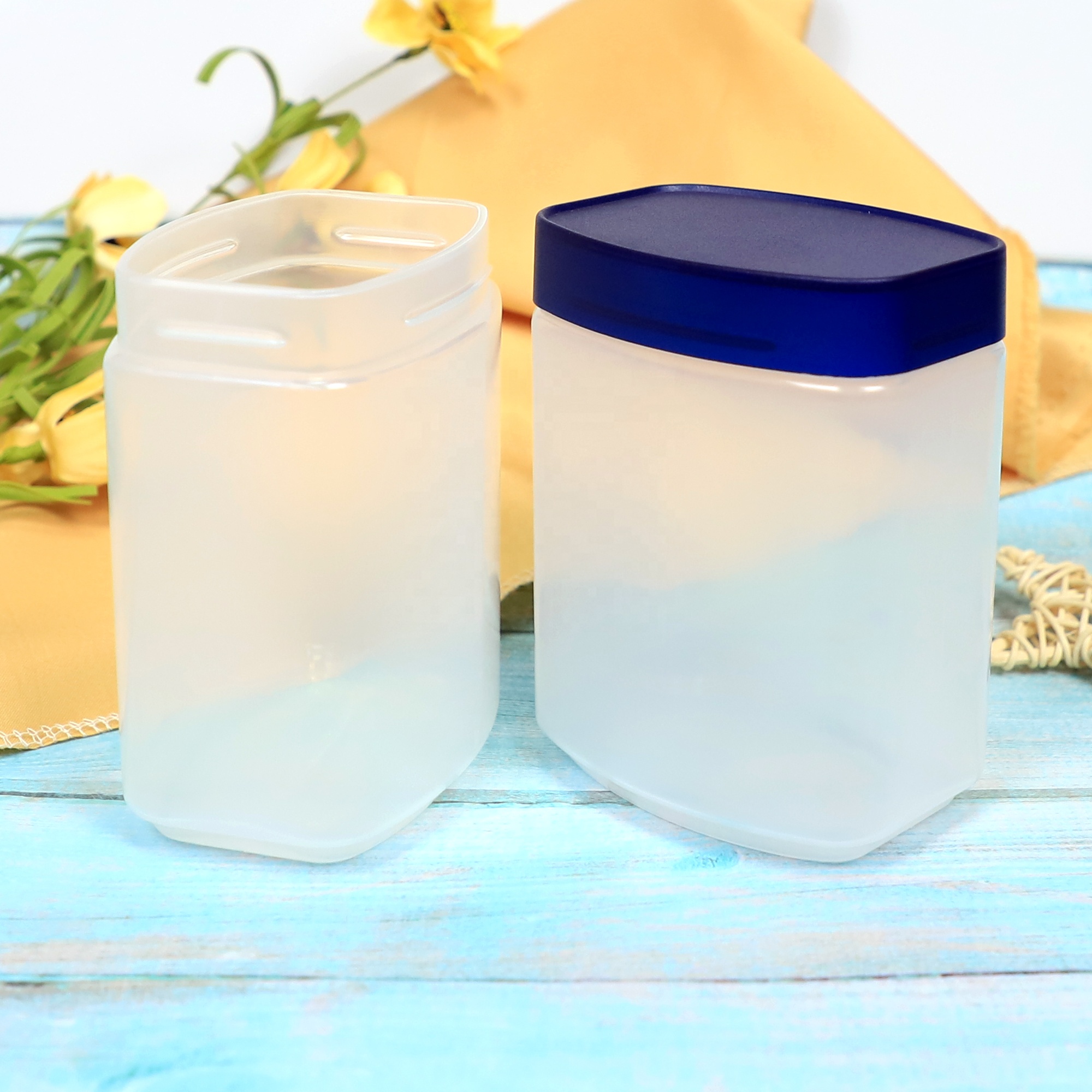Flat Square Cream Jar Cosmetic Packaging