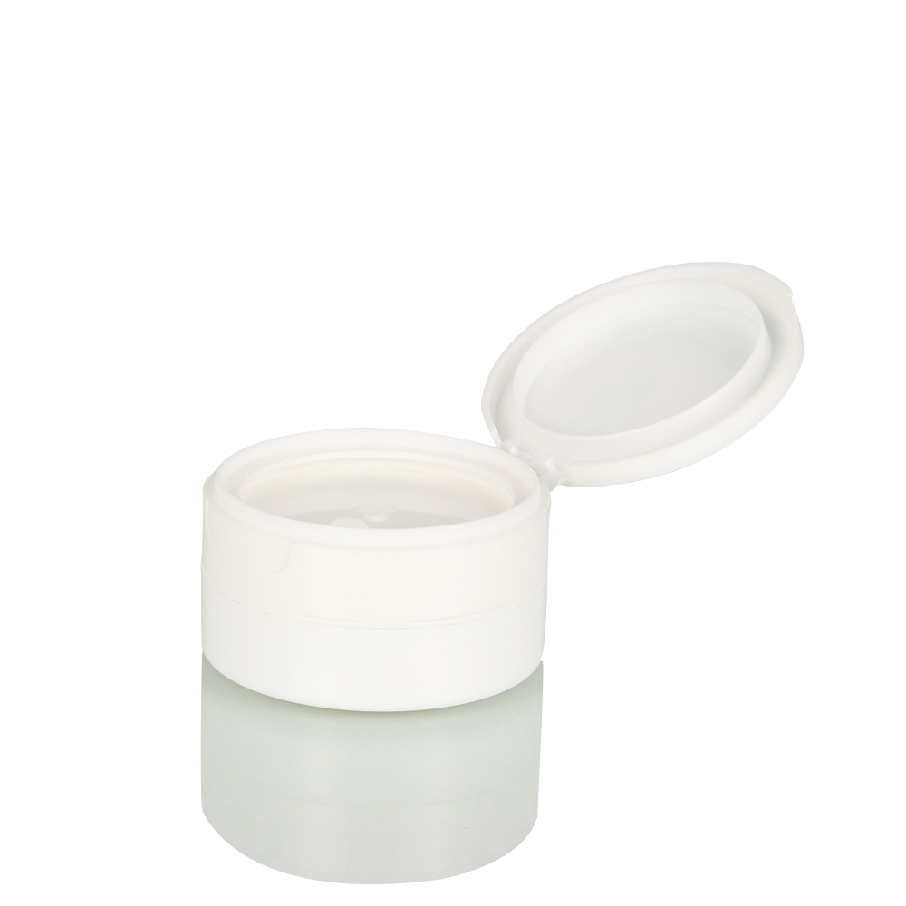 Flat Top Double White PP Cosmetic Jar for Cream 50g