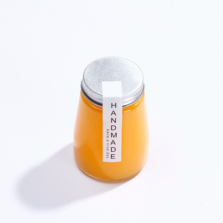 Flat Water Glass Bottle 500Ml Glass Fruit Juice Bottle Glass With Lid For /Milk /Boba Tea /Cold Brew Coffee