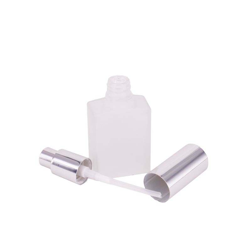 Flat rectangle glass bottle perfume long and thin crimp neck spray bottle,30ml 50ml 100ml