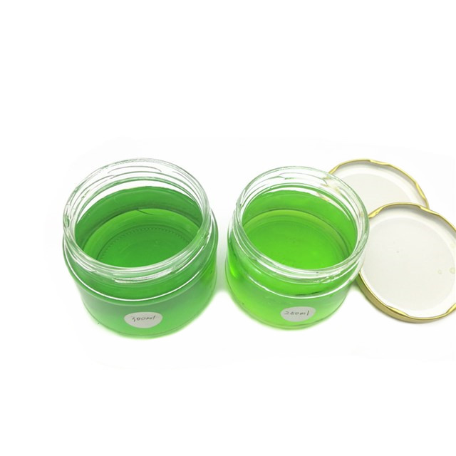 Flat round glass jar for jam sauce 300ml 250ml 10oz 8oz