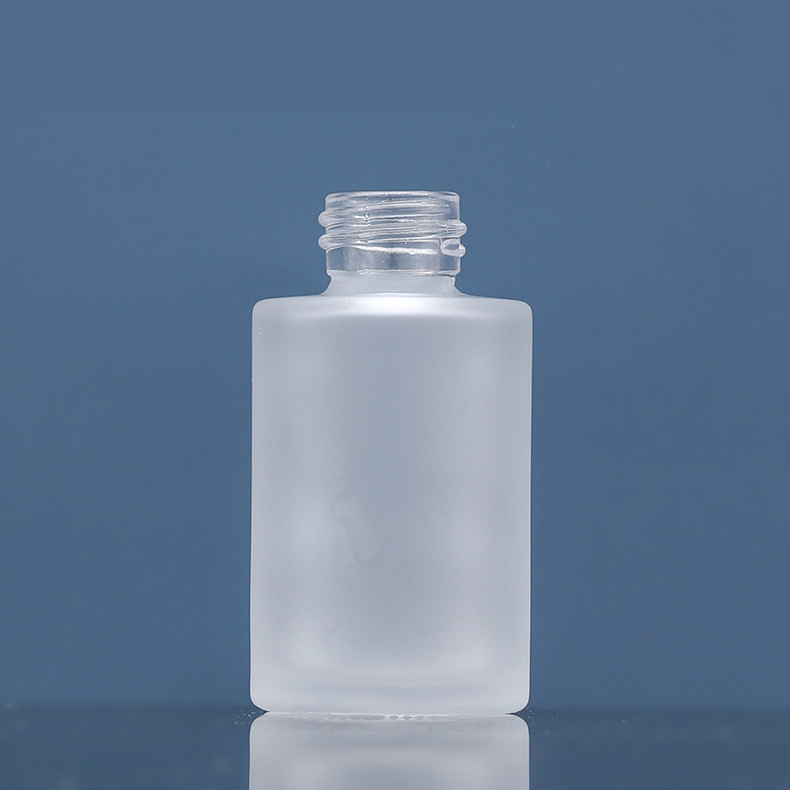 Flat shoulder 30ml 100ml 120ml Clear Frosted Glass Dropper Bottles Colored 20/410 White Drip Cap