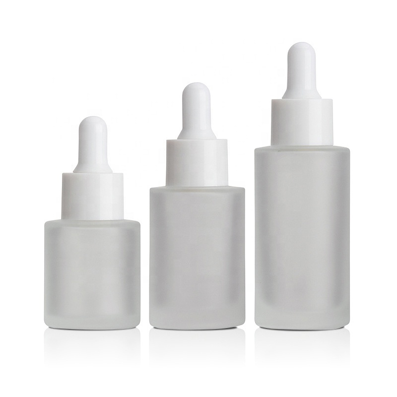 Flat shoulder dropper bottle 20ml 30ml 40ml clear e liquid round dropper bottle