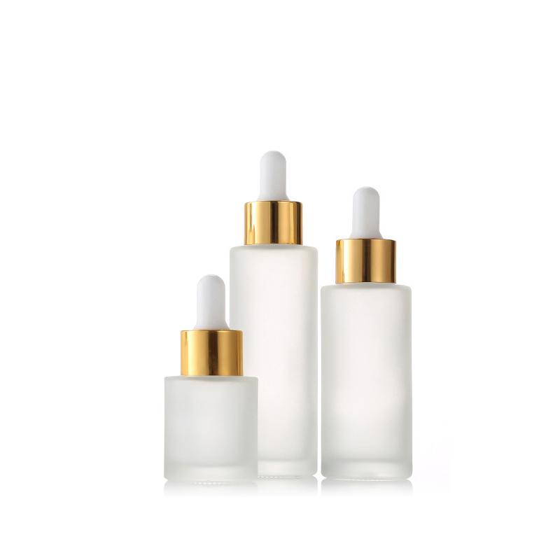 Flat shoulder dropper bottle 20ml 30ml 40ml clear e liquid round dropper bottle