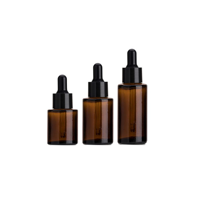 Flat shoulder dropper bottle 20ml 30ml 40ml clear e liquid round dropper bottle
