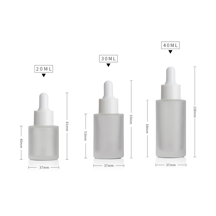 Flat shoulder dropper bottle 20ml 30ml 40ml clear e liquid round dropper bottle