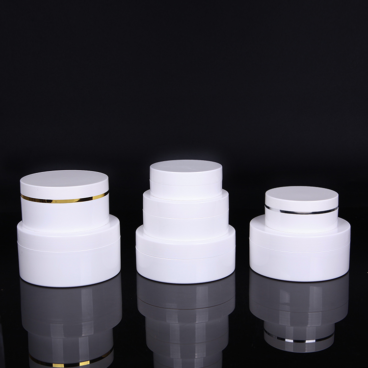 Flat top silver circle cosmetic jar 150ml  250ml 300ml 100ml 50ml 30ml