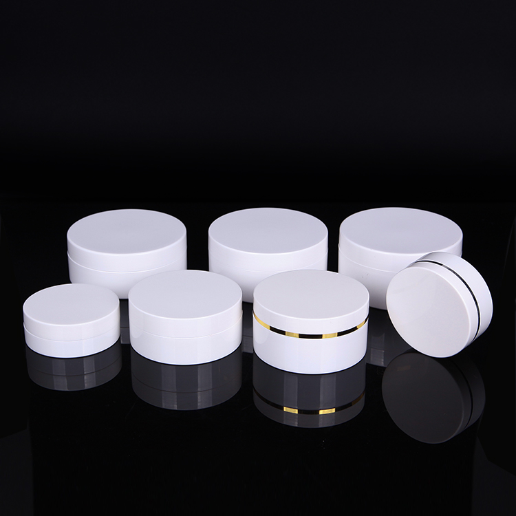 Flat top silver circle cosmetic jar 150ml 250ml 300ml 100ml 50ml 30ml