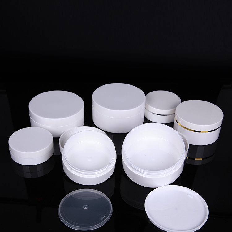 Flat top silver circle cosmetic jar 150ml 250ml 300ml 100ml 50ml 30ml