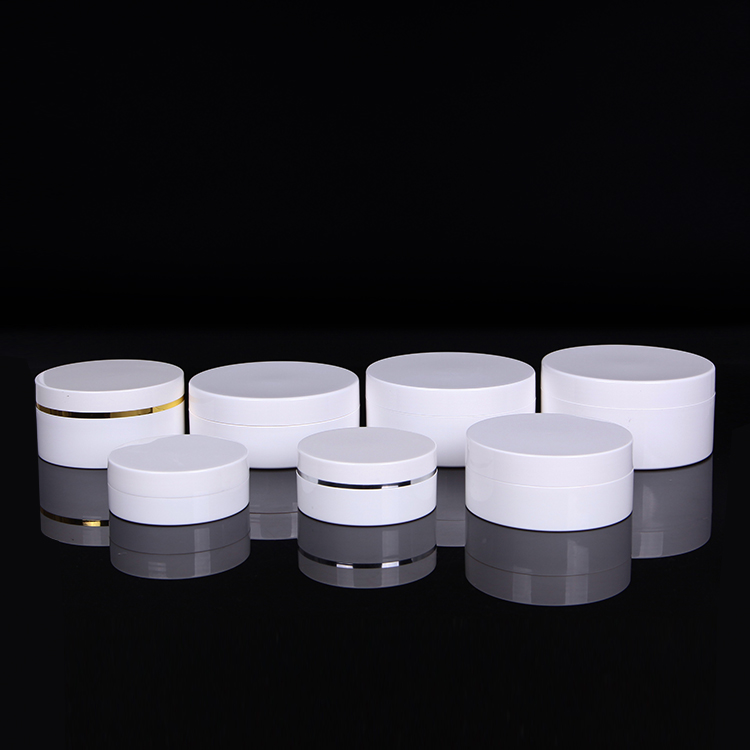 Flat top silver circle cosmetic jar 150ml 250ml 300ml 100ml 50ml 30ml