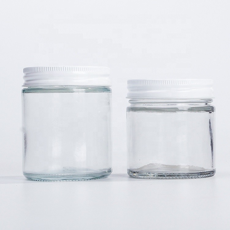 Flint 200ml 250ml Cylinder Glass Jar With White Screw Lid For Soy Candle
